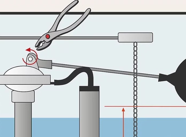 Thực hiện cách sửa van xả nước bồn cầu