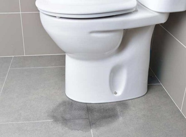 Nước chảy ra từ khu vực ch&acirc;n bồn cầu